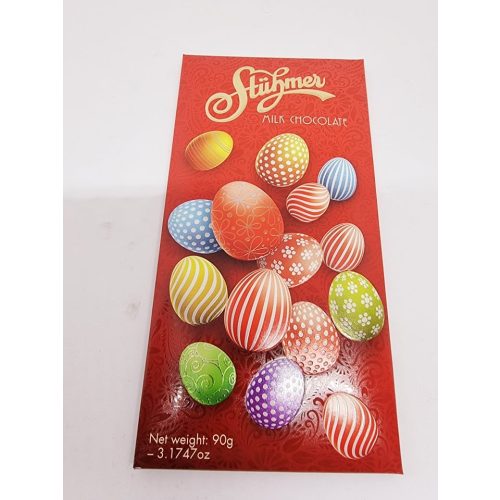 Stühmer húsvéti táblás tejcsokoládé színes tojások 90g 