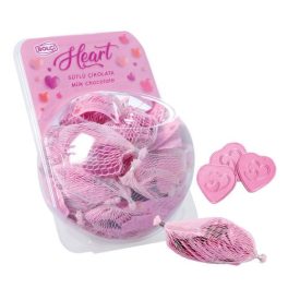 Bolci tejcsokoládé szívecske darabra pink 4,8g