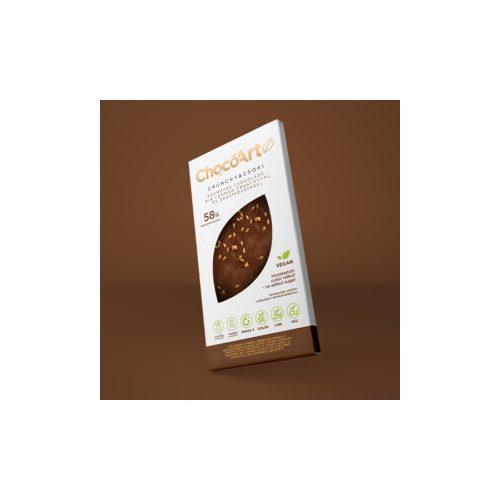 ChocoArtz vegán bio lenmag crunchyval és édesítőszerrel 70g