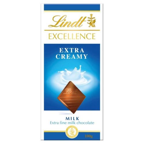 Lindt Excellence extra krémes tejcsokoládé tábla 100g