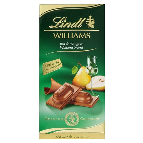 Lindt Williams körte pálinkás tejcsokoládé 100g