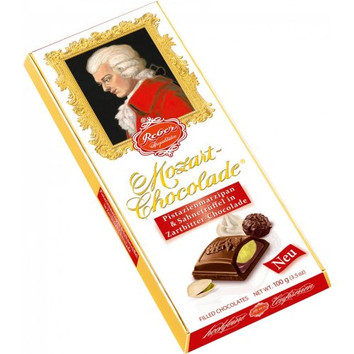 Reber Mozart Chocolade /pisztácia marcipán és trüffelkrém 100g