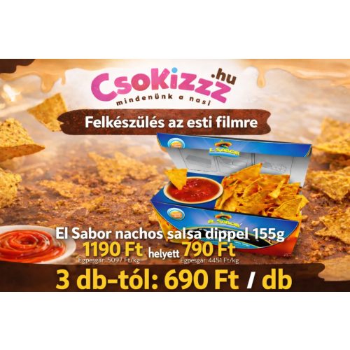 El Sabor Nachos salsa dip szósszal 155g 