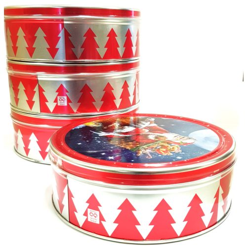 Danesita karácsonyi fémdobozos vegyes édes keksz 454g különböző grafika  5 dízájn/karton  