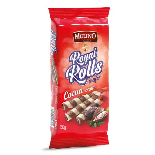 Mulino Royal Rolls cocoa kakaós ostyarúd 150g 