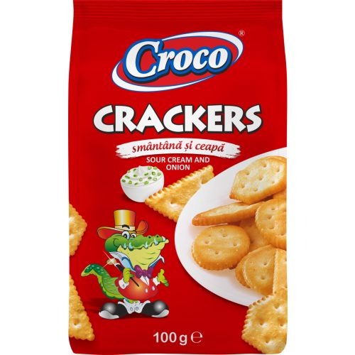 Croco kréker hagymás tejfölös 100g 