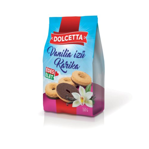 Dolcetta mini vanília ízű karika 160g