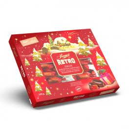   Szerencsi Szaloncukor Retro zselés étcsokoládés díszdobozban 350g 