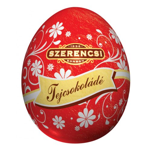Szerencsi Húsvét tojás tejcsokoládé piros 20g 