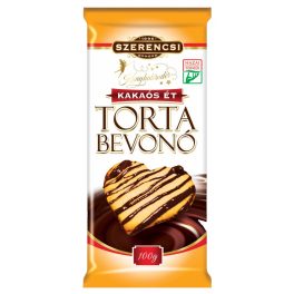 Szerencsi Kakaós Ét tortabevonó 100g