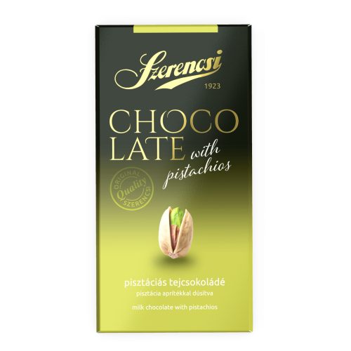 Szerencsi ChocoLate pisztáciás tejcsokoládé 90g