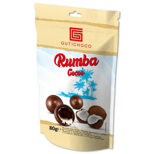 GutiChoco rumba rum-kókusz drazsé tejcsokis 80g