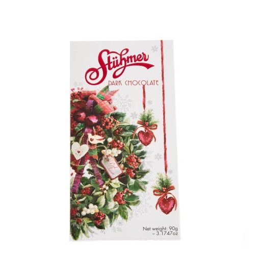 Stühmer táblás karácsonyi étcsokoládé 90g 