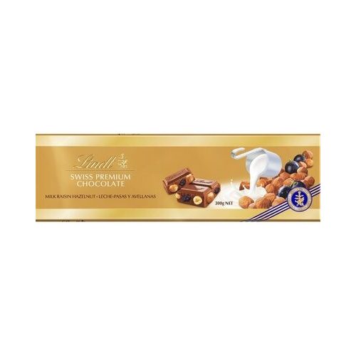 Lindt Swiss premium csokoládé mazsola-mogyoró 300g