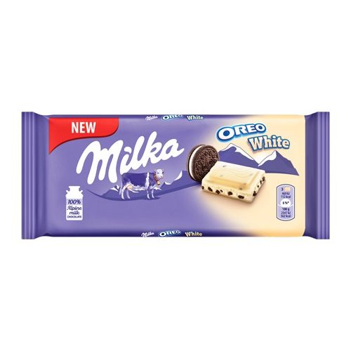 Milka táblás OREO-s tejkrémmel töltött fehércsokoládé 100g
