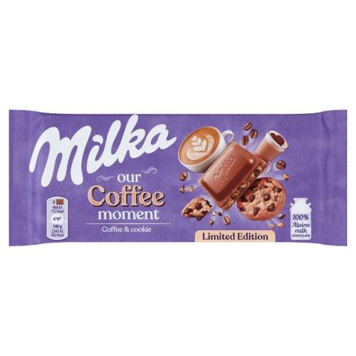 Milka Limitált kiadás Coffee moment kávékrémes csokoládédarabos kekszes 100 g