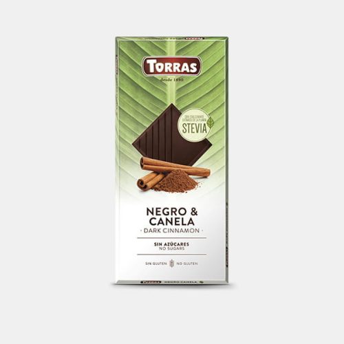 Torras Fahéjas étcsokoládé tábla-Édesítőszerrel 125g