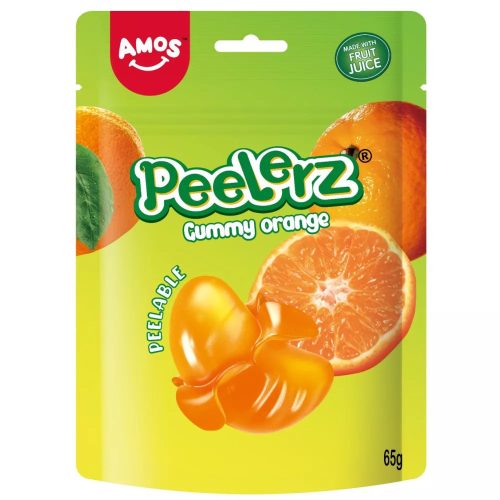 Amos Peelerz hámozható gumicukor narancs 65g