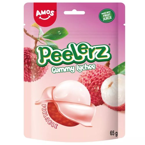 Amos Peelerz hámozható gumicukor licsi 65g
