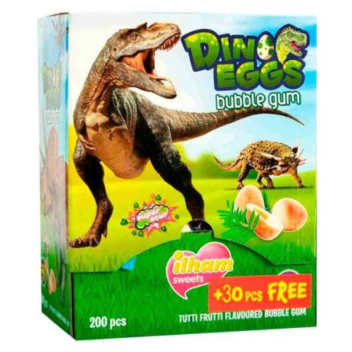Ilham 3,5g Dino Eggs tutti-frutti ízű rágó 200db/display  