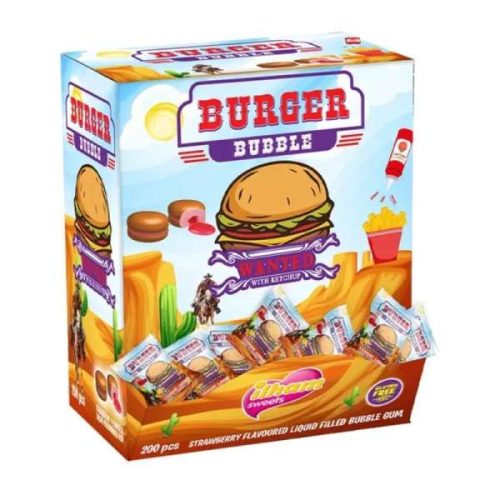 Ilham 4,6g Burger Bubble Eperízű rágó 200db/display 