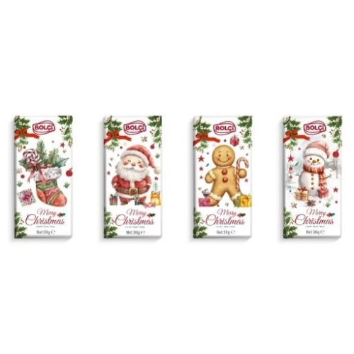 Bolci Christmas tejcsokoládé táblácskák 30g EBK216