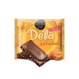 Tören Della tejcsokoládé szelet karamell darabokkal 52g