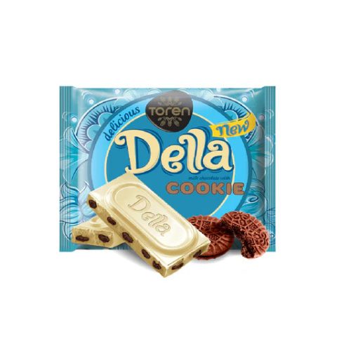 Tören Della fehércsokoládé szelet keksz darabokkal 52g