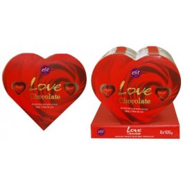   Elit szerelem desszert tejcsokoládé szívecskék mogyorókrémmel  105g