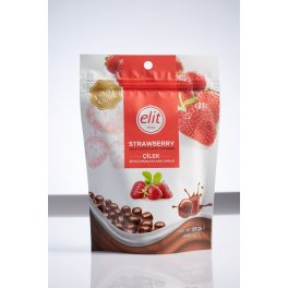   Elit Fruit Cube tejcsokoládéval bevont eper zselé drazsé 125g 