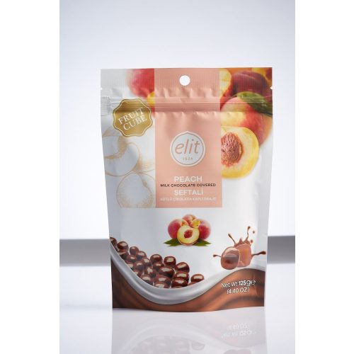 Elit Fruit Cube tejcsokoládéval bevont barack zselé drazsé 125g 