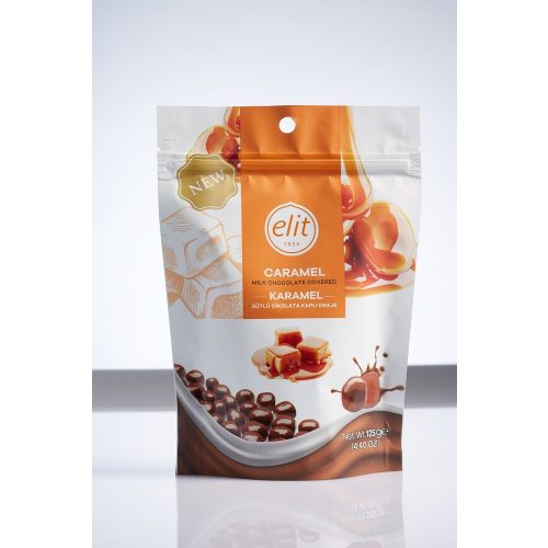 Elit Caramel cube tejcsokoládéval bevont karamella kockák 125g 