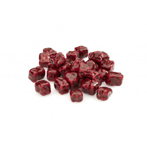 Kartonos Elit "Fruit Cube" fehér - és étcsokoládés málnazselés kocka (Ár/KG) (3KG/KRT)