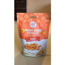 Elit Fruit Cube fehércsokoládés barackzselé kocka 120g