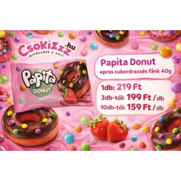 Sölen Papita Donut eper 40g