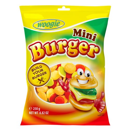 Woogie Mini Burger összerakós gumicukor 250g 