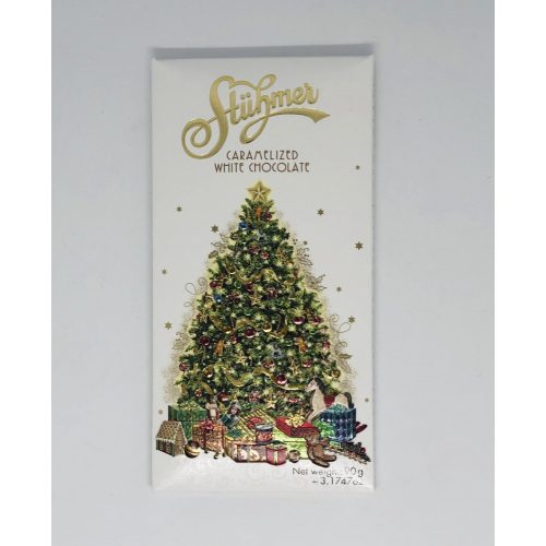 Stühmer táblás karamellizált fehércsokoládé karácsonyfa 90g 